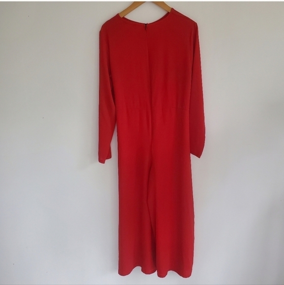 Boohoo Red Twist Wide Leg Jumpsuit - Picture 7 of 10